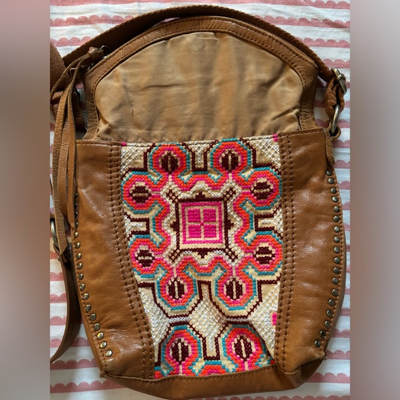 The Sak Women's Embroidered Equestrian Aztec Pattern Metal-Stud Crossbody Bag - Picture 12 of 14